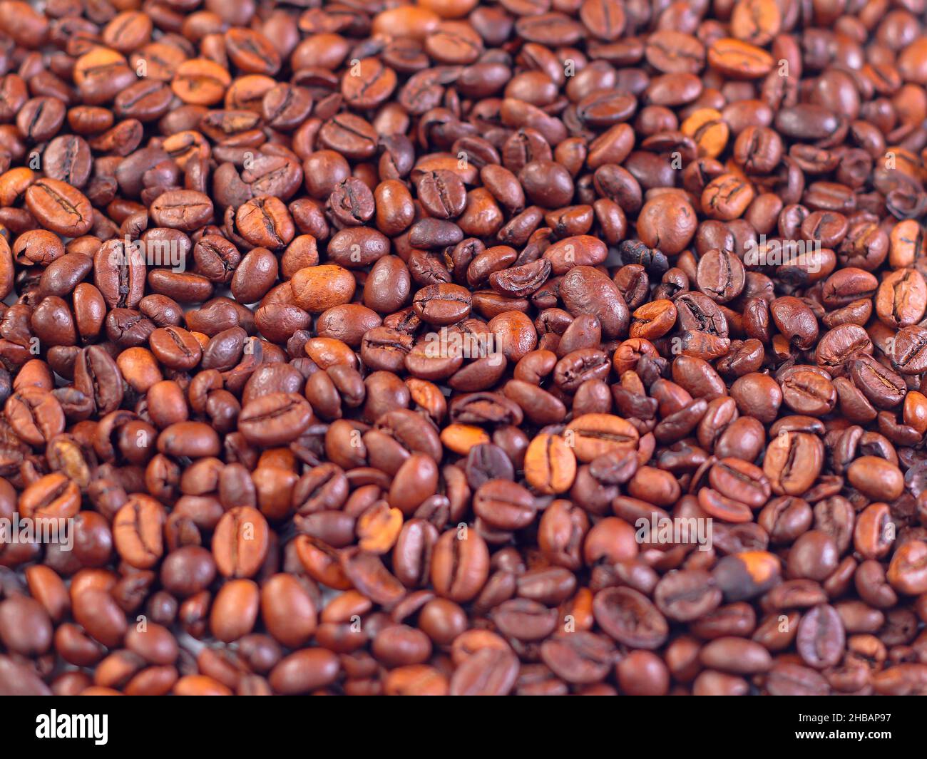 Roasted coffee beans background Stock Photo