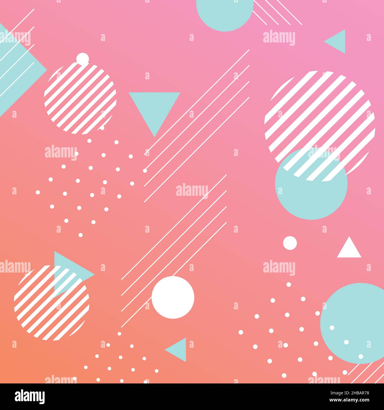 Memphis pattern, halftone creative pattern vector illustration Stock Vector