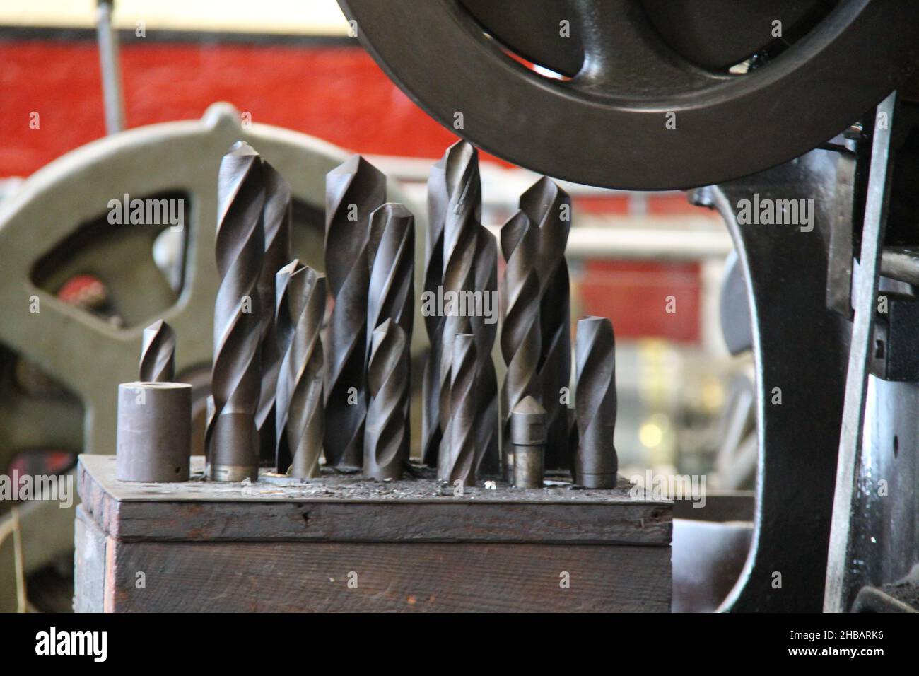 A Set of Large Drill Bits in an Engineering Stock Photo Alamy