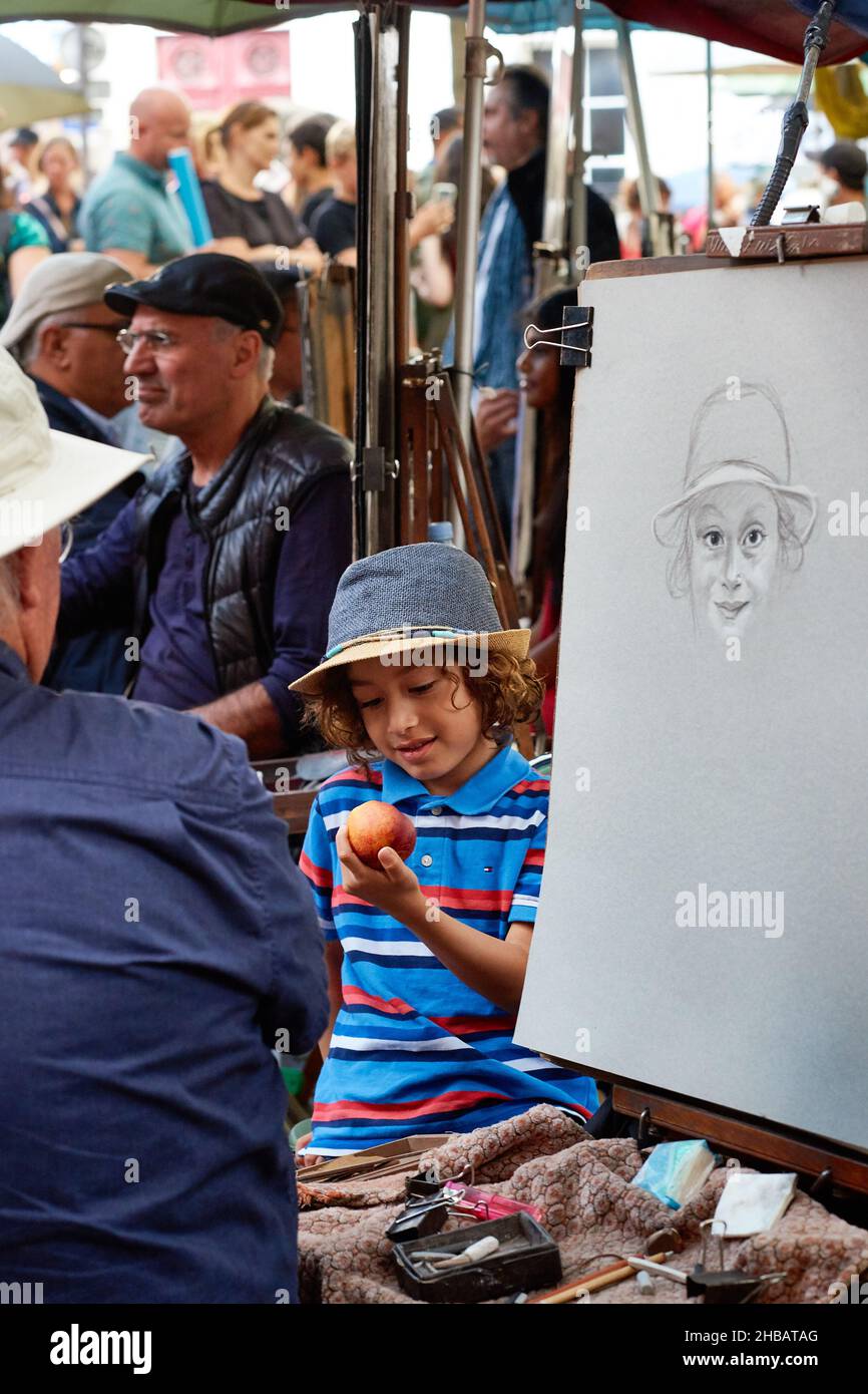 Paris, France - August 2019: little boy 