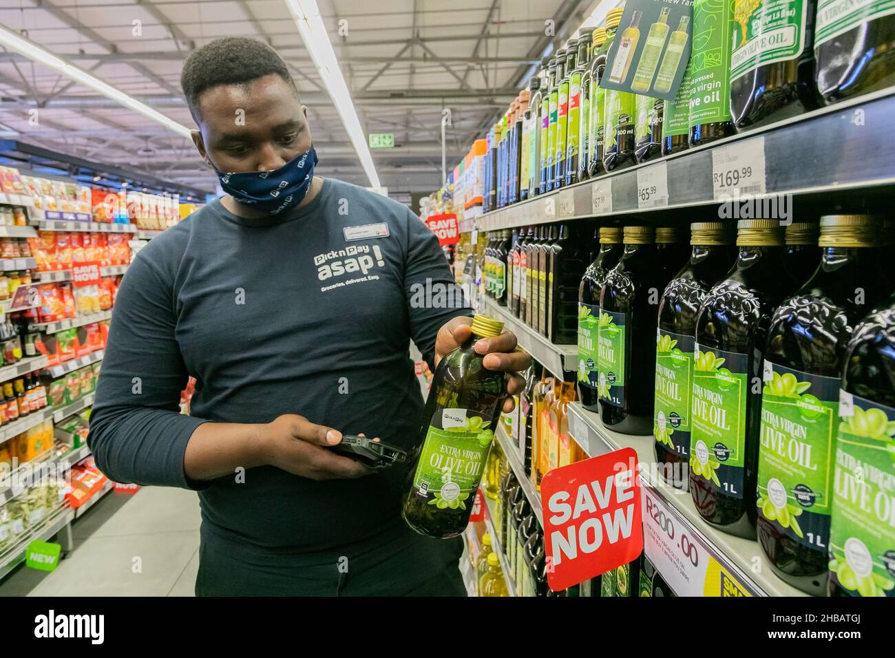 CAPE TOWN, SOUTH AFRICA Oct 26, 2021 A staff member picking products