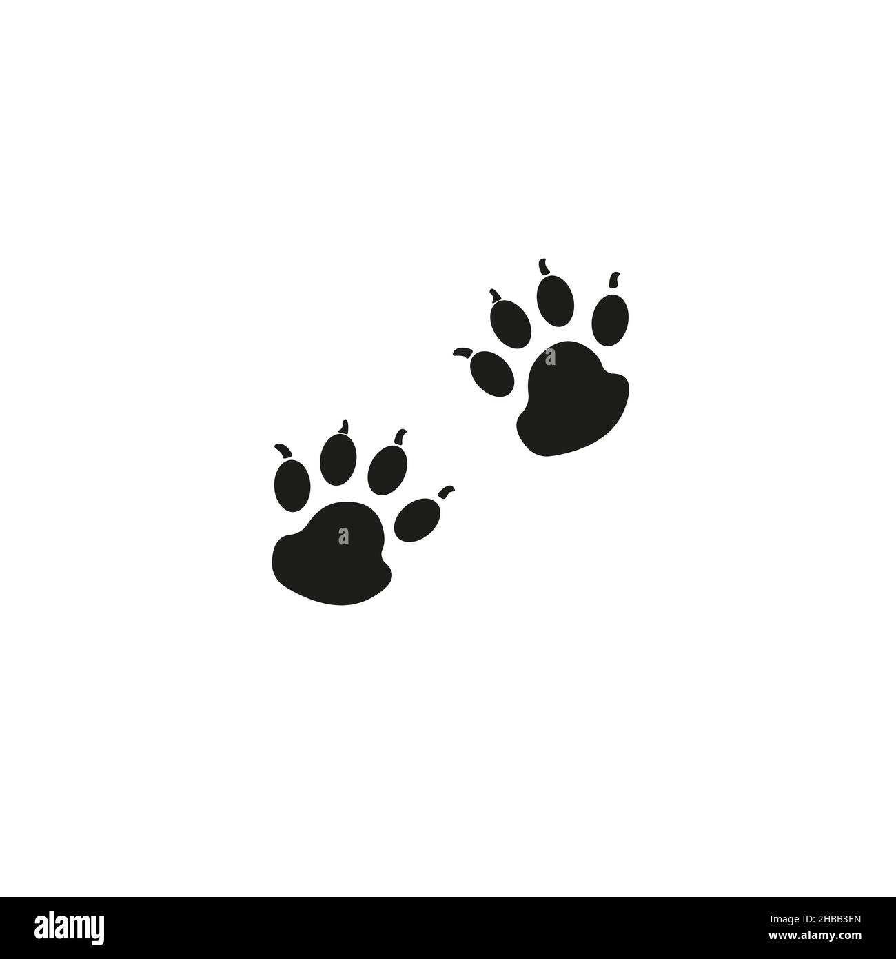 Paw print icon, Paw print sign and symbol vector Stock Vector Image