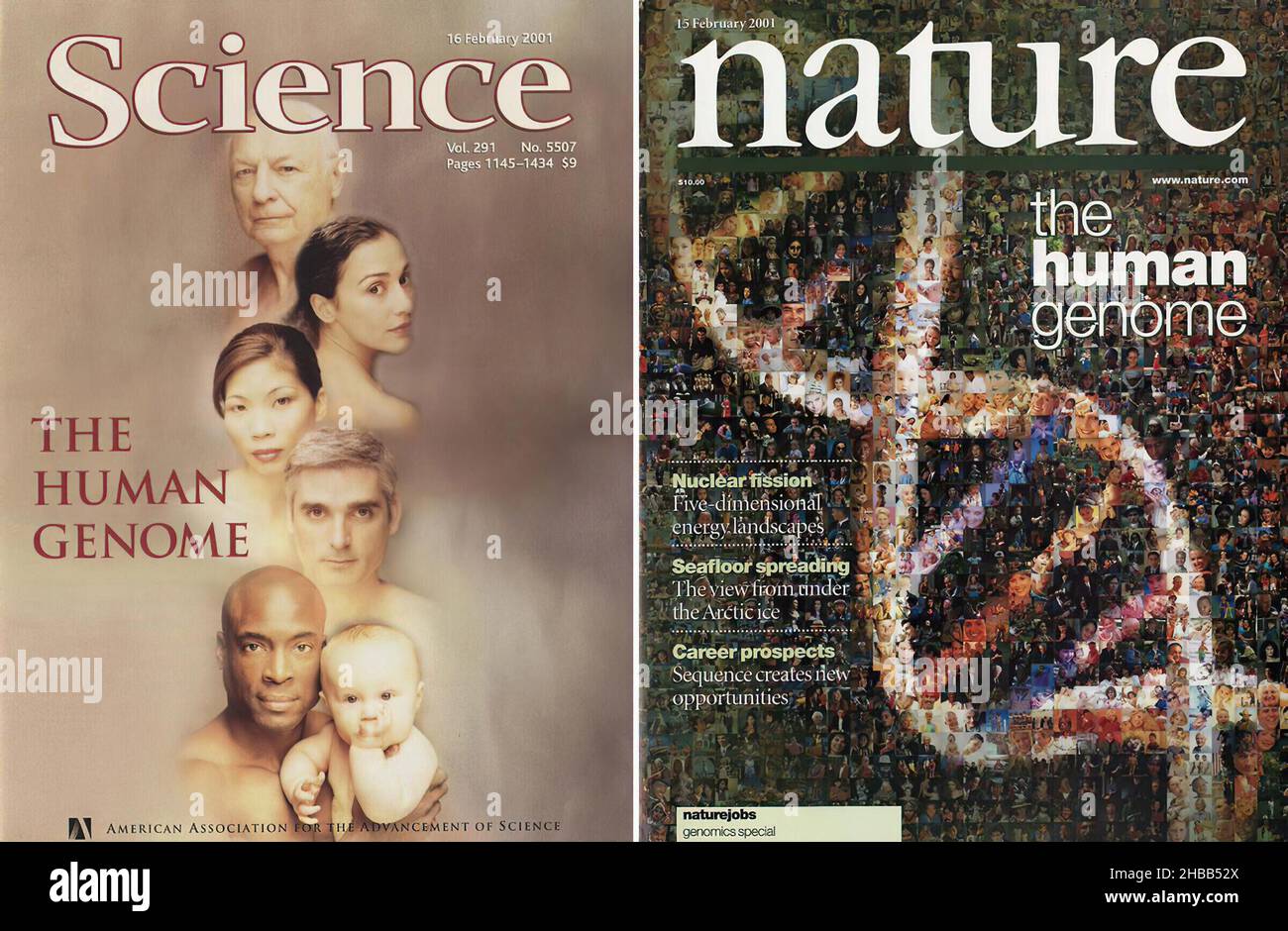 Magazine cover on the human genome project. Stock Photo