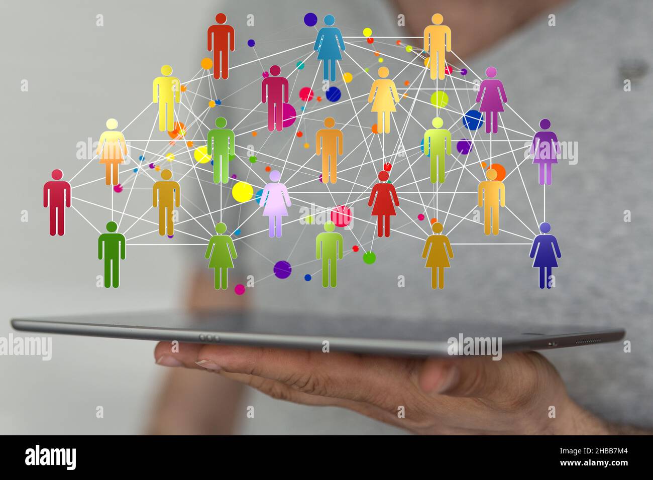 Net of business people silhouettes as a concept of a network team Stock ...
