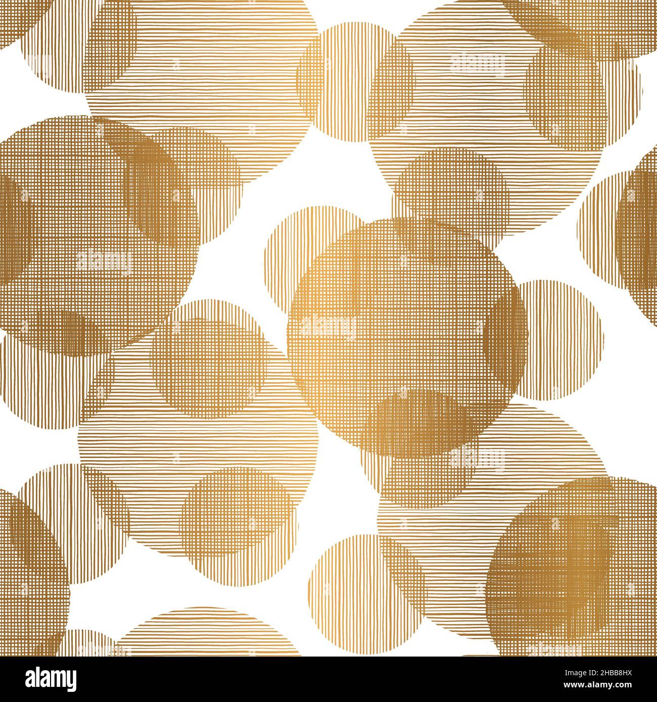 Elegant Gold Geometric Pattern Design on White Background with Circles ...