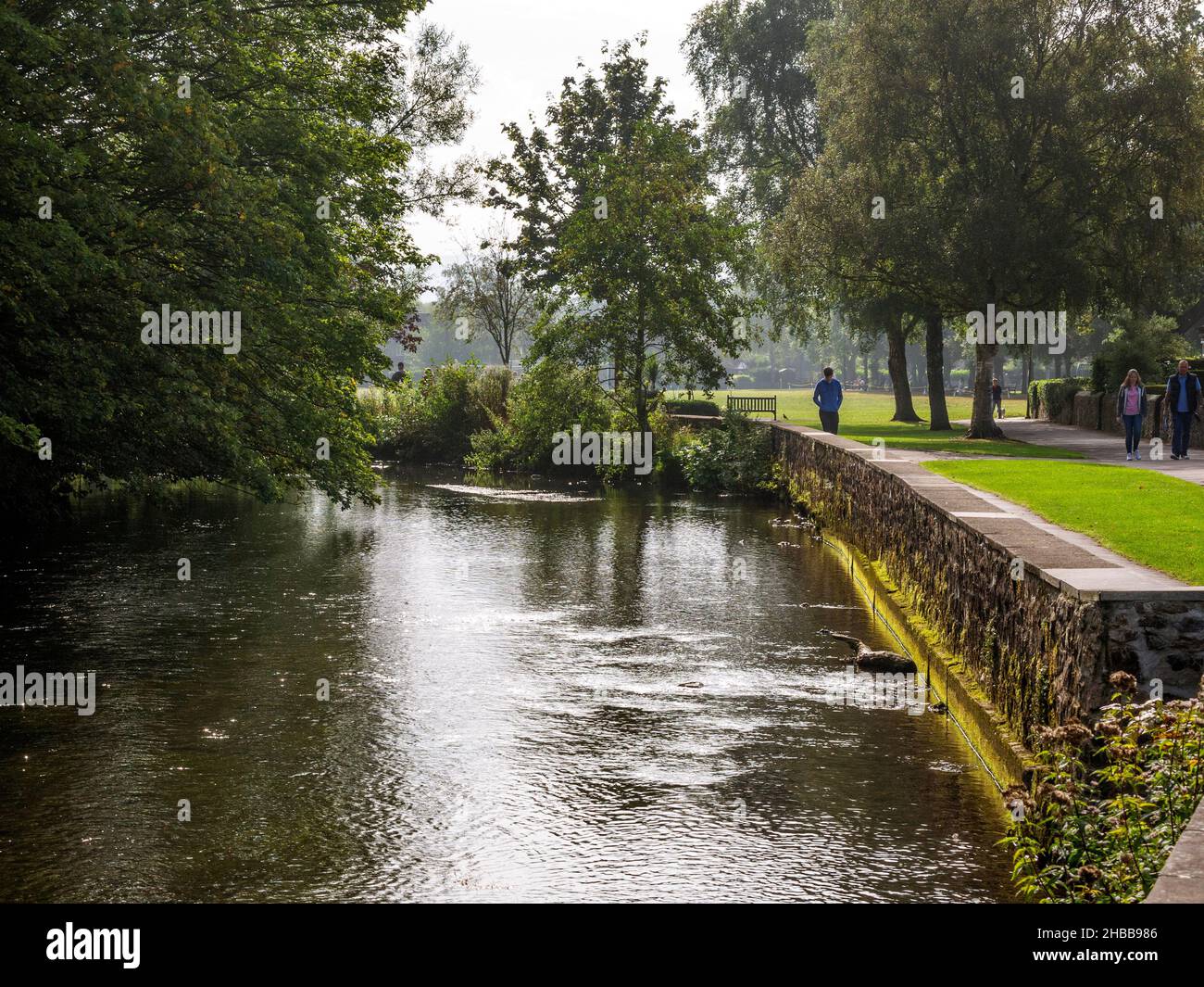 River Wye at Bakewell, Derbyshire Stock Photo