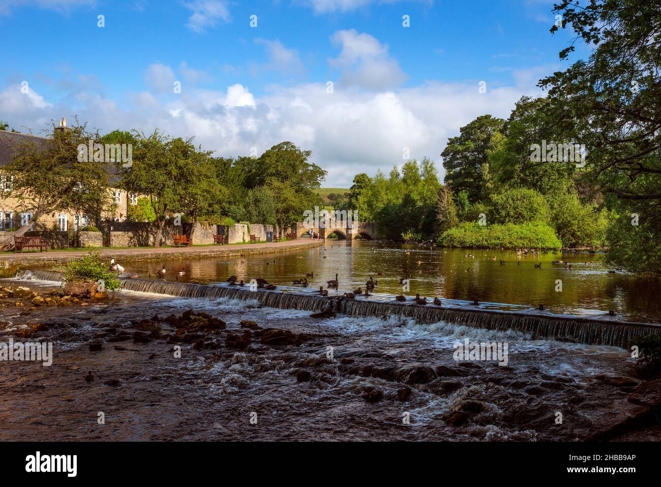 River Wye at Bakewell, Derbyshire Stock Photo