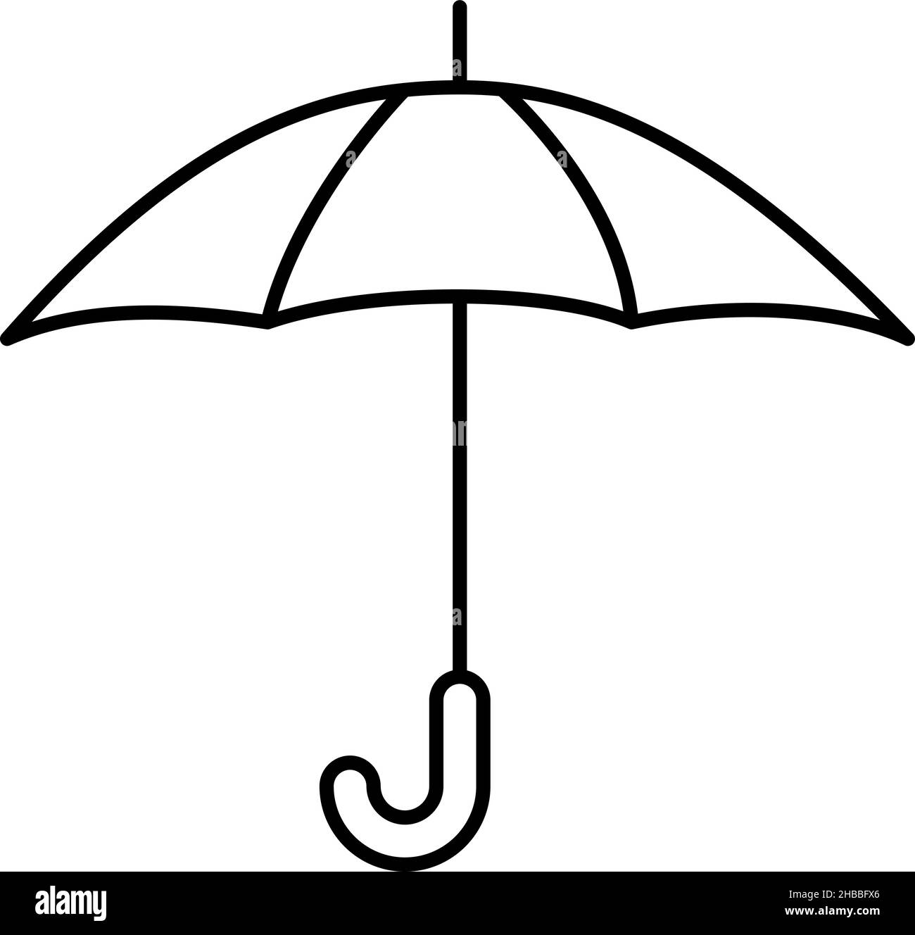 Umbrella Spring Outline Icon Vector Stock Vector Image & Art - Alamy