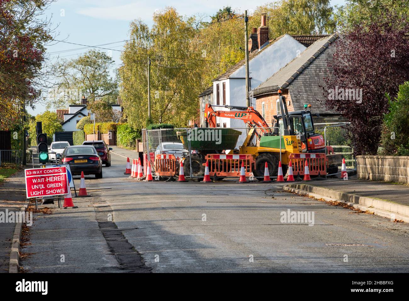 Major roadworks installing services hires stock photography and images