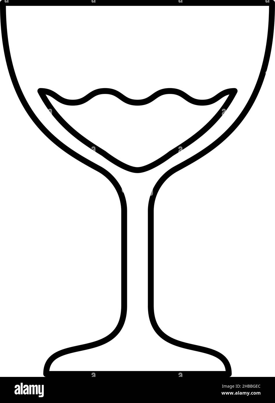 Wine Glass Outline Icon Vector Stock Vector Image & Art Alamy