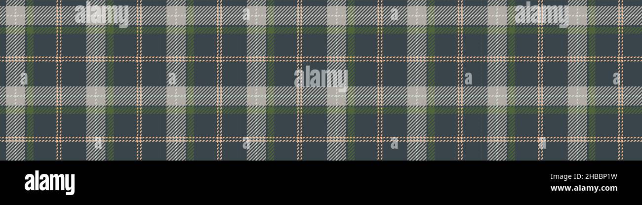 Light blue check plaid vector border. Seamless gingham swatch for decorative classic wallpaper background.  Stock Vector