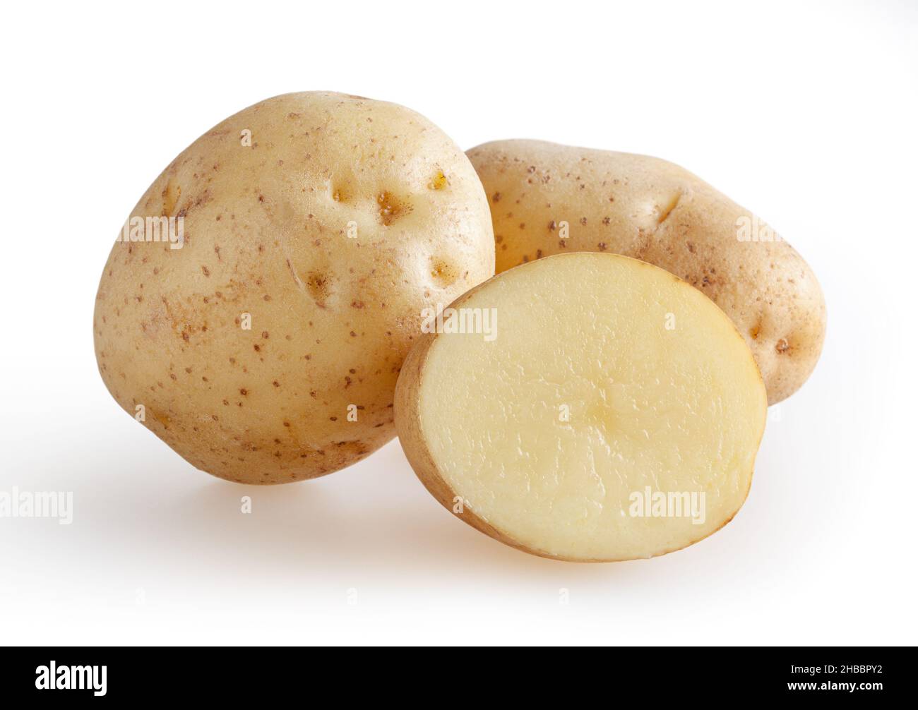 Potatoes isolated on white background with clipping path Stock Photo
