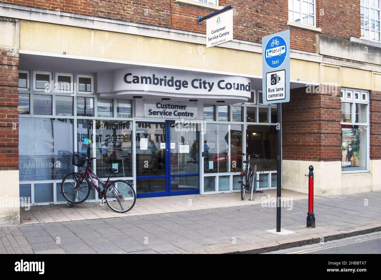 CAMBRIDGE, UNITED KINGDOM - Sep 18, 2021: The front entrance to Cambridge City Council offices on Regent Street Stock Photo