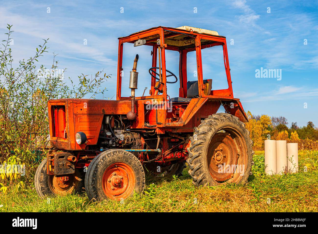 tractor T 25 Vladimirovets created in the USSR Stock Photo