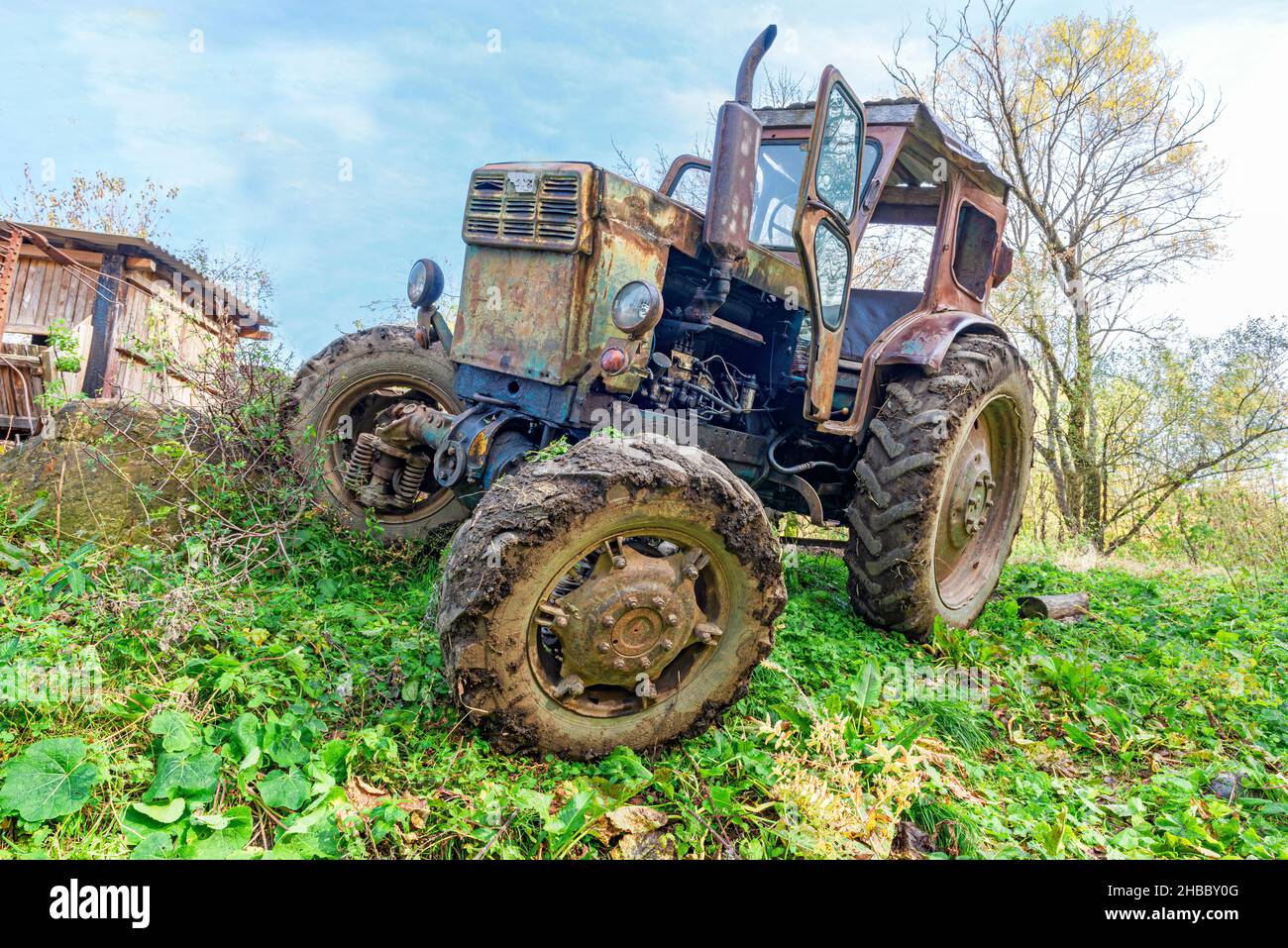 agricultural tractor equipment created in the USSR Stock Photo