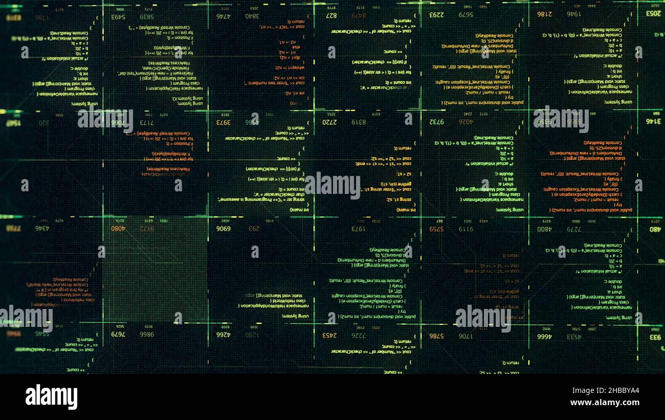 Hacker attack through network by writing a special code on a black ...