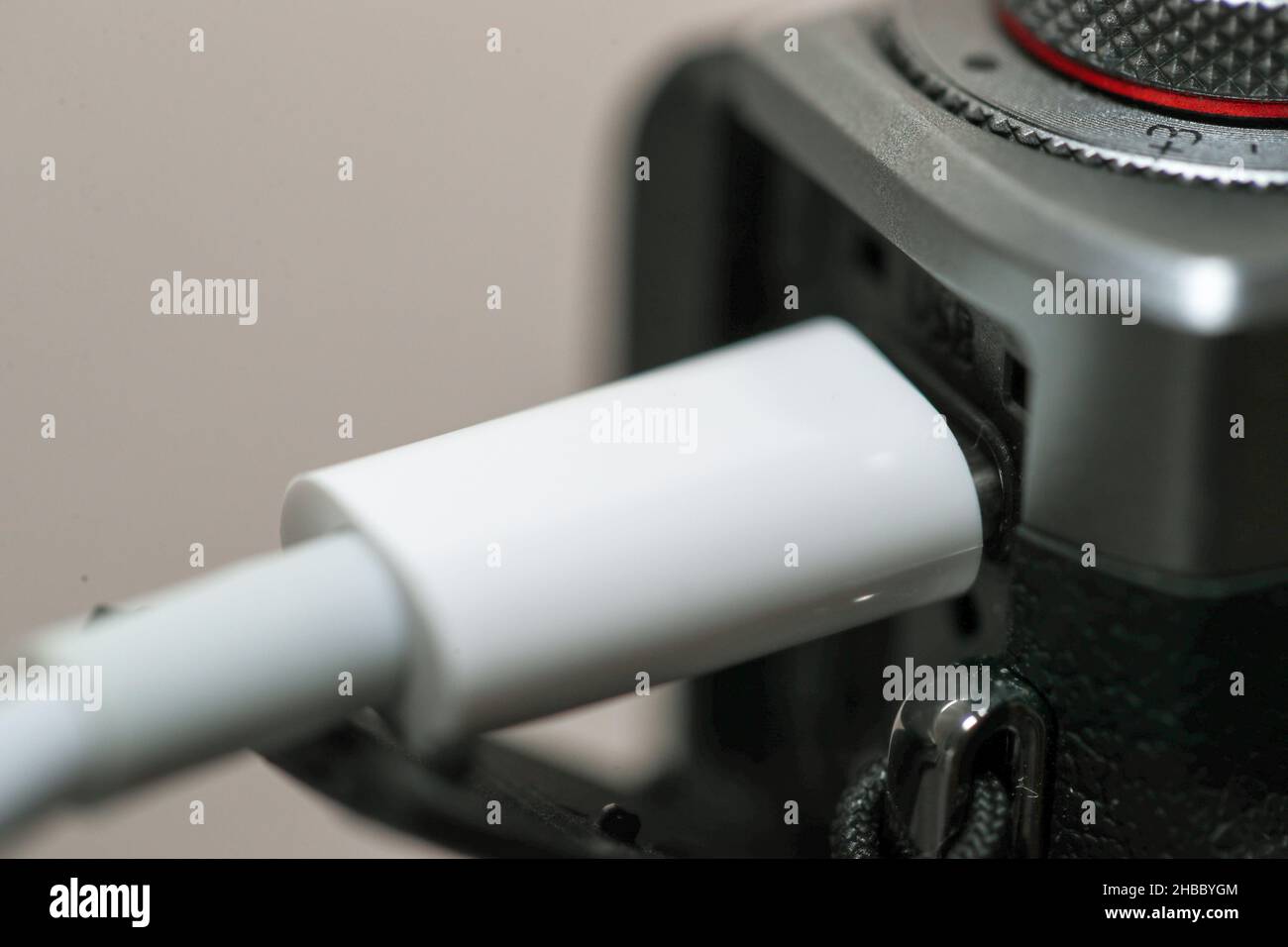 The camera is charging Image Stock Photo Alamy