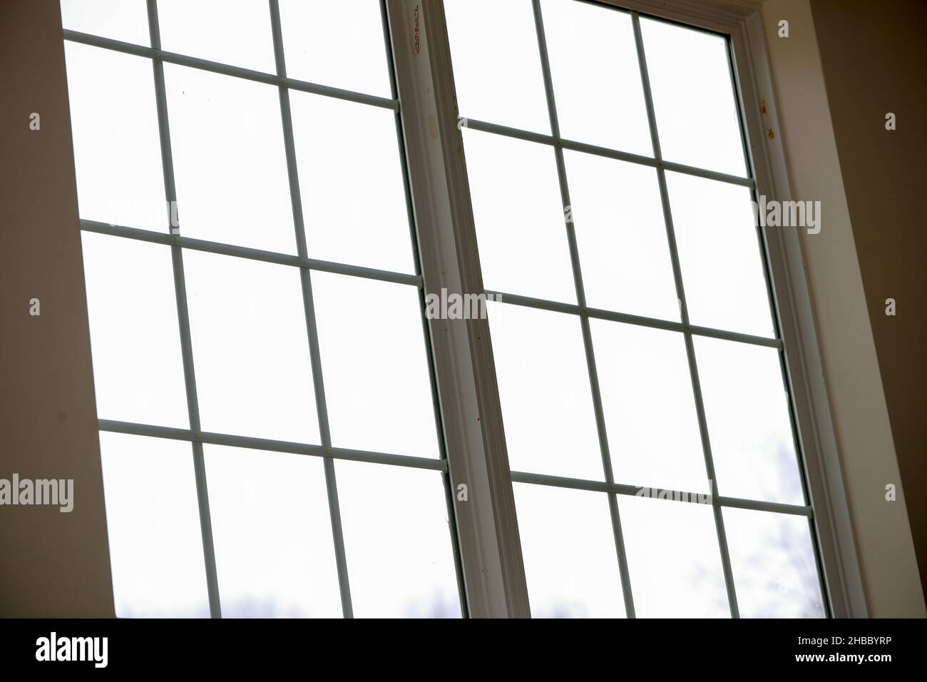 Clear Interior Stainless Steel Window Background - Image Stock Photo