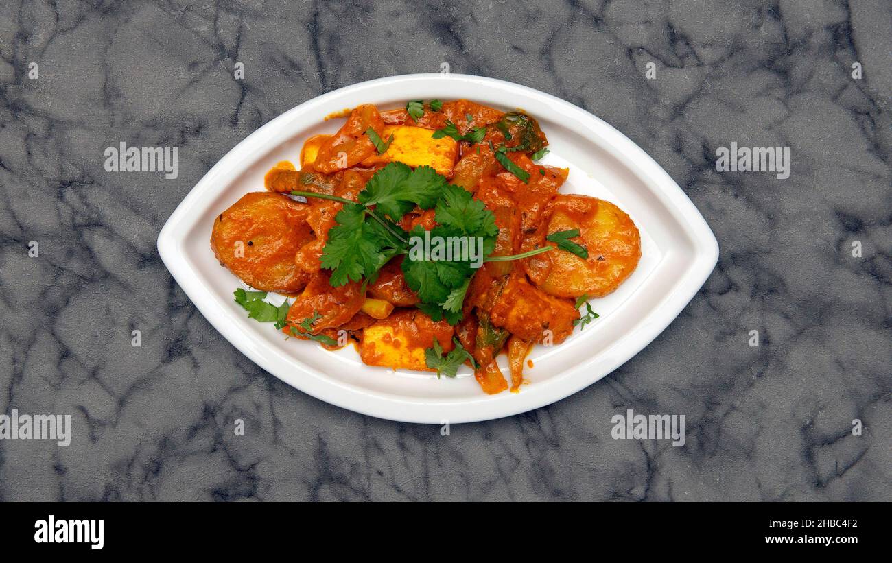 Paneer jalfrezi Indian food Stock Photo