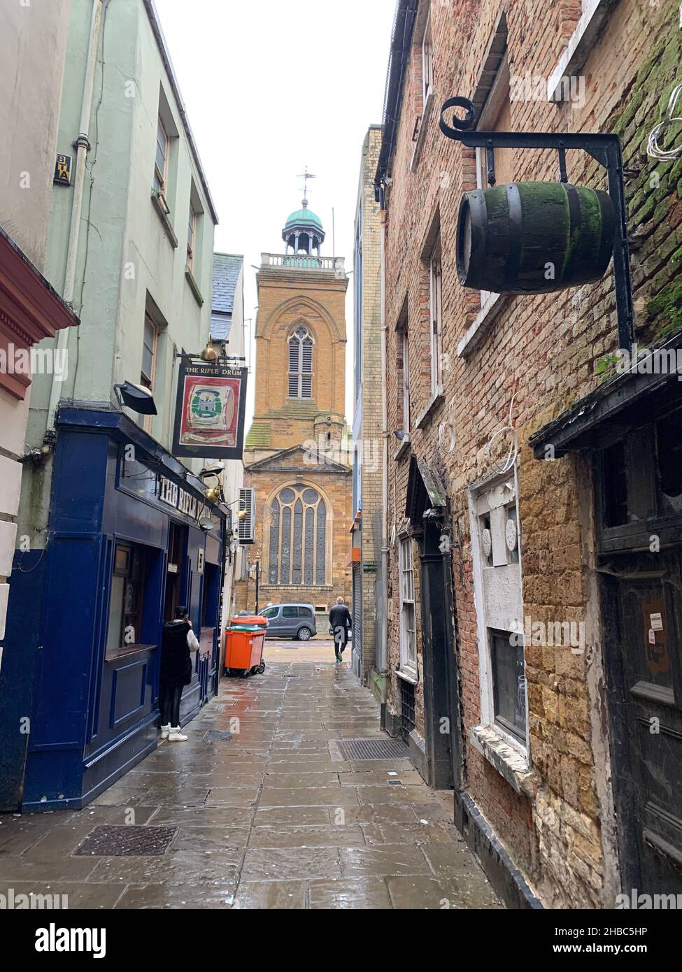 All Saint Church from drum lane off the Market Square Northampton UK