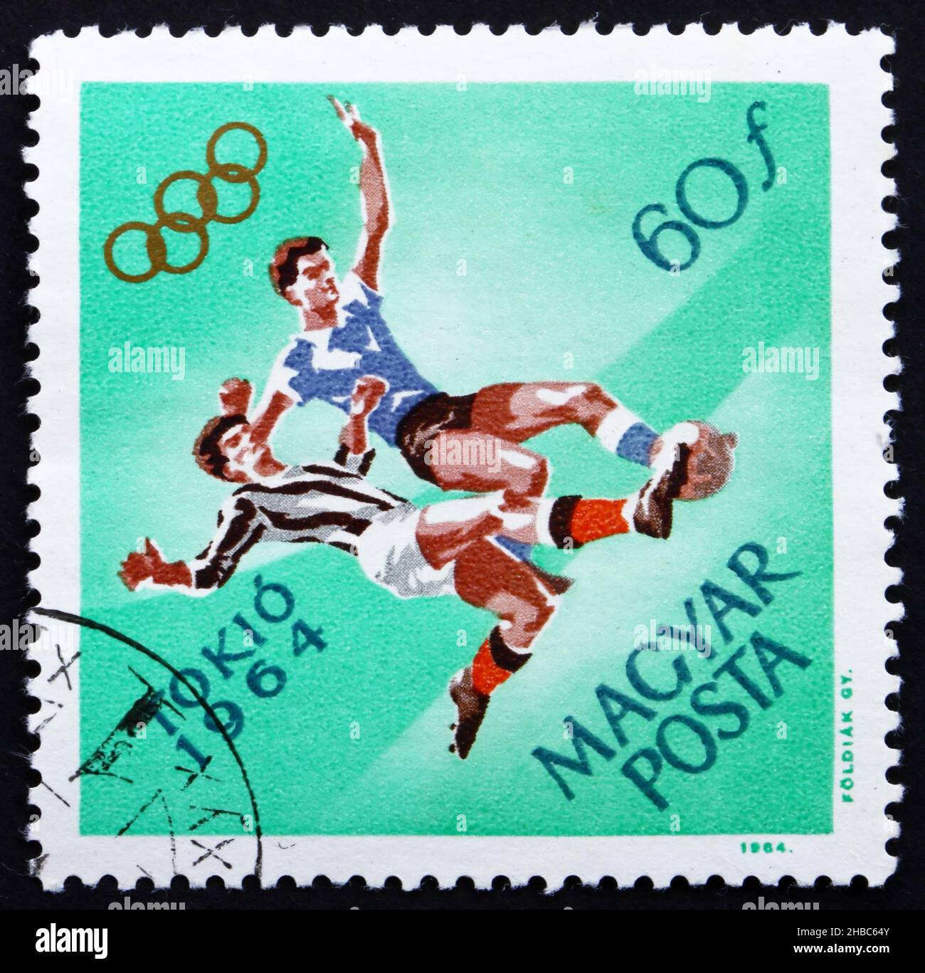 HUNGARY CIRCA 1964 a stamp printed in the Hungary shows Soccer