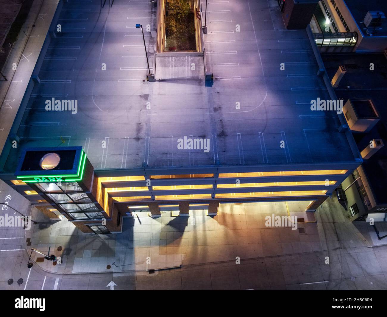 Downtown Appleton Wisconsin in the early morning before people start ...