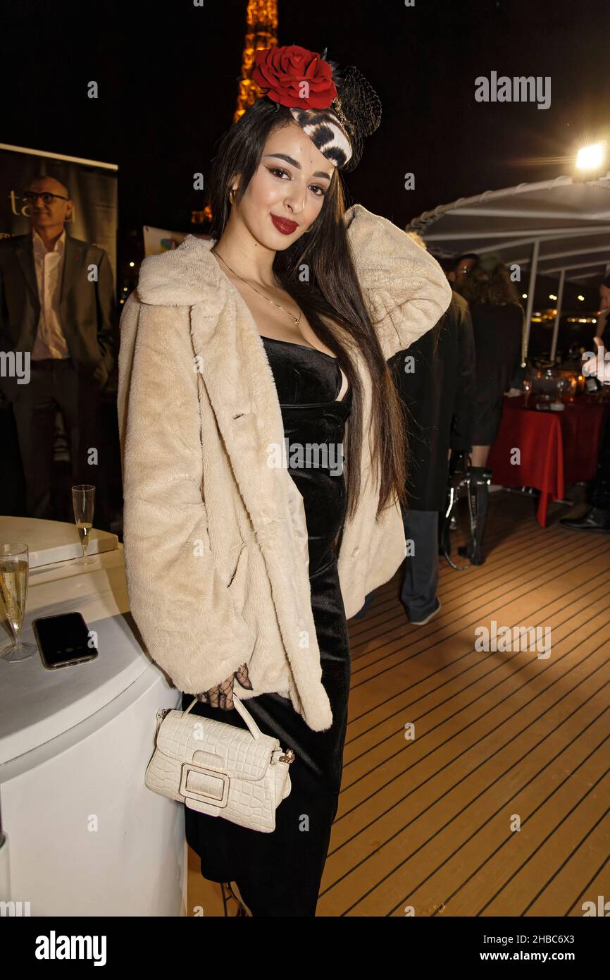 Paris, France.11th Dec, 2021. Saruma attends the cocktail organized by Jeremy Bellet aboard the Josephine yacht for the benefit of Seropotes. Stock Photo