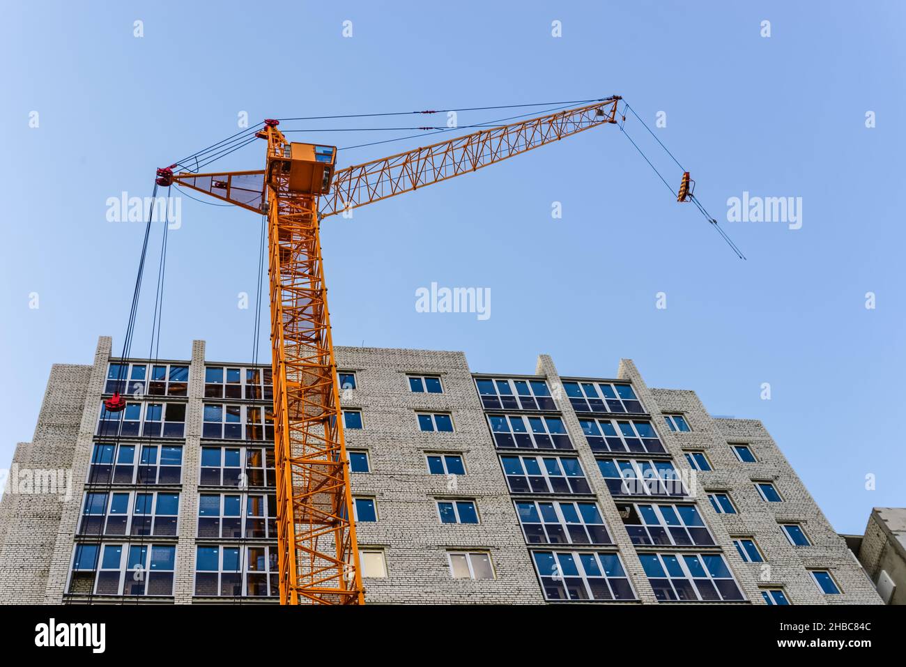Building High-rise crane Stock Photo