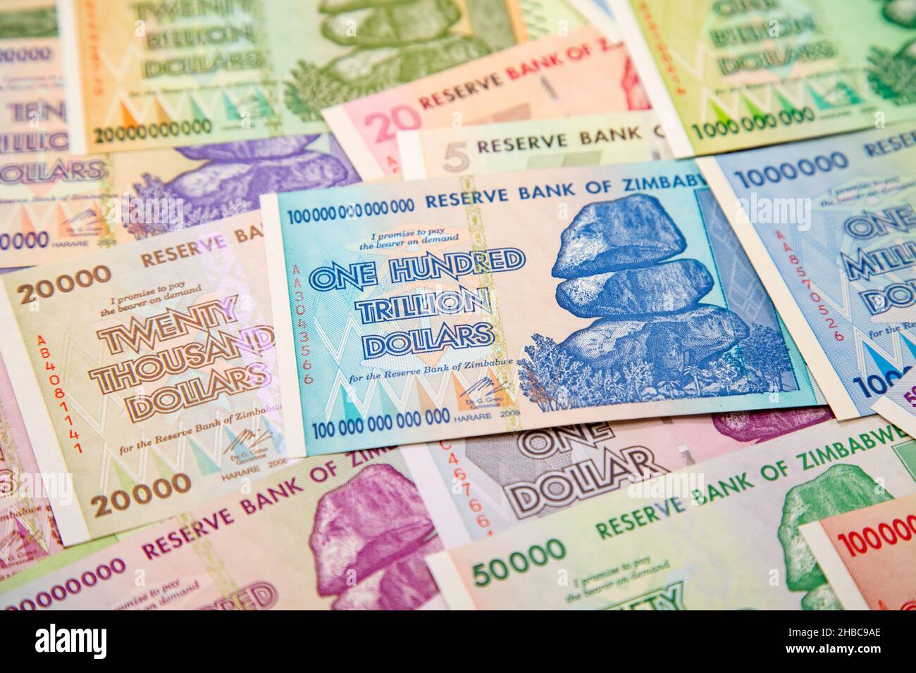 Banknotes of Zimbabwe after hyperinflation Stock Photo - Alamy