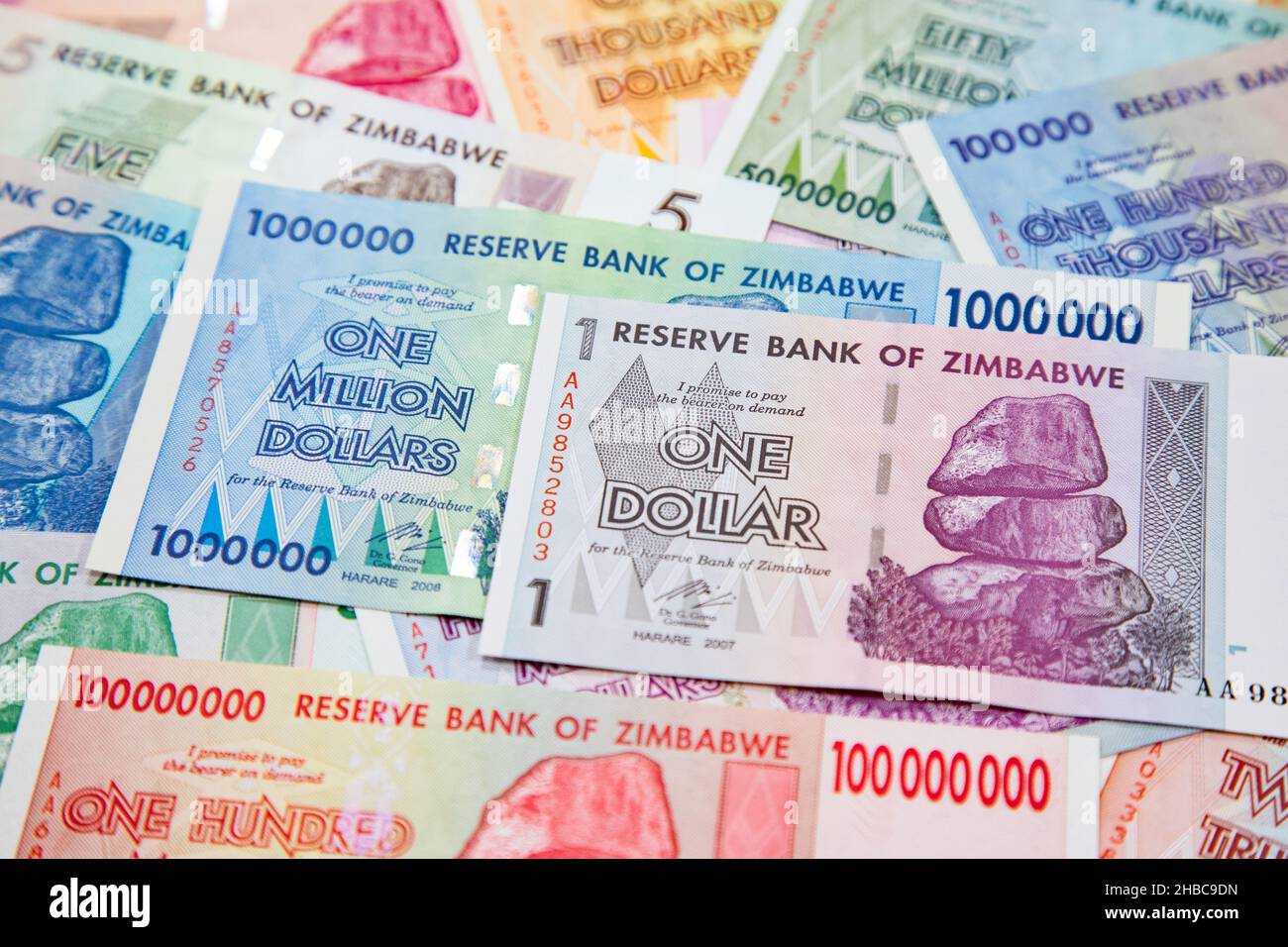 Banknotes of Zimbabwe after hyperinflation Stock Photo - Alamy