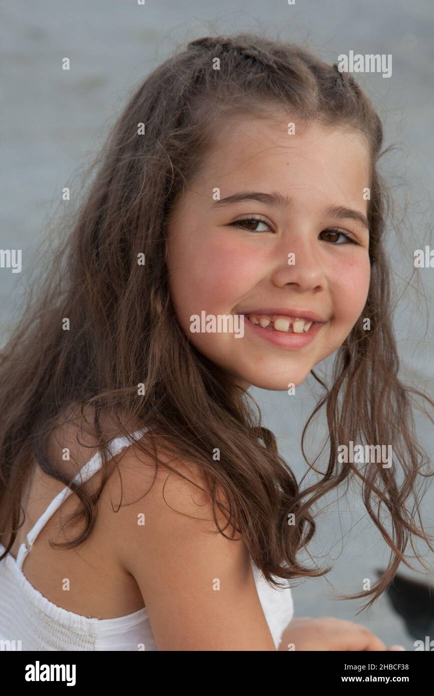 A summer portrait of a young girl Stock Photo