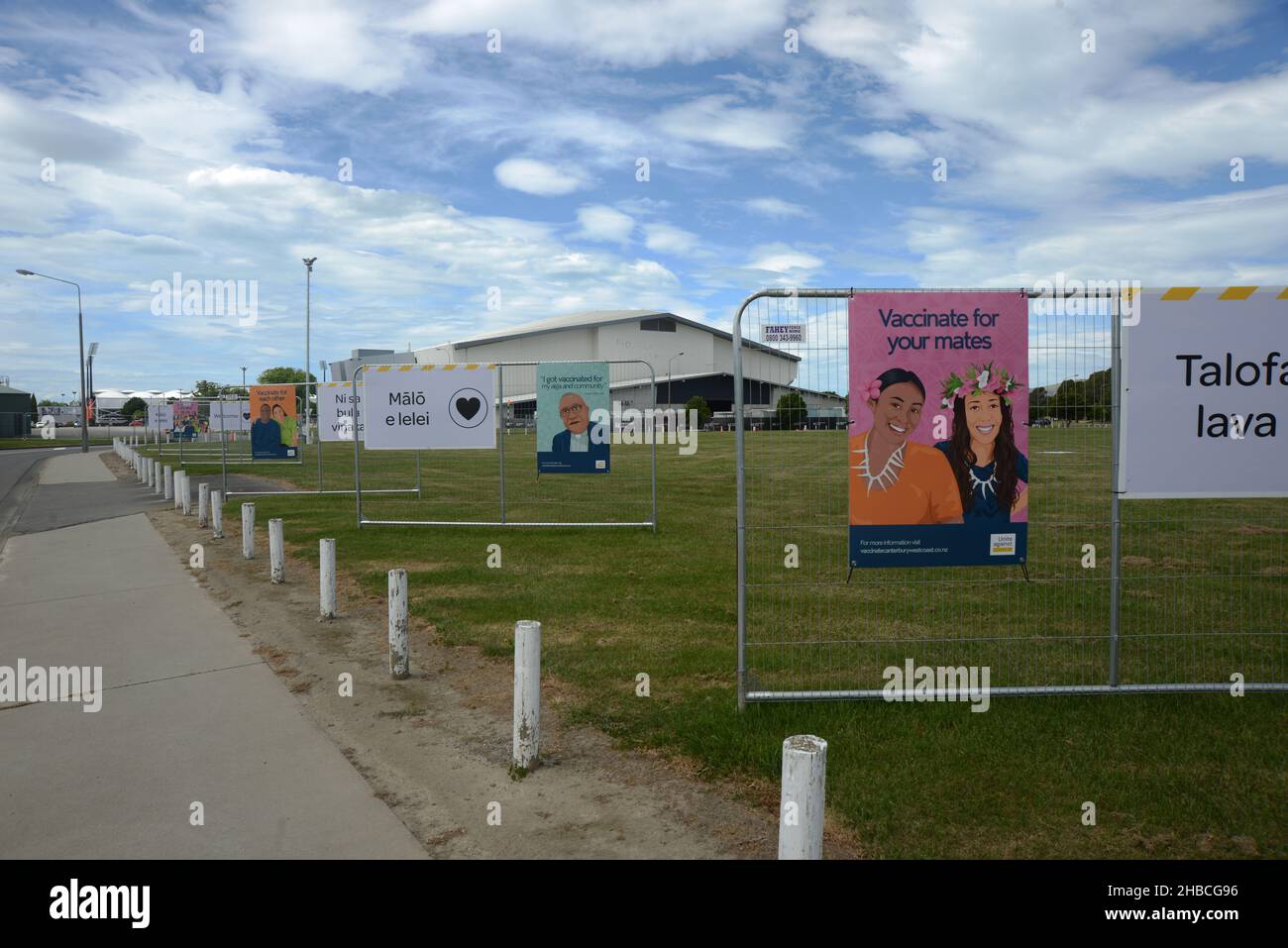 Signage encourages people, particularly Pacific Islanders, to attend a ...