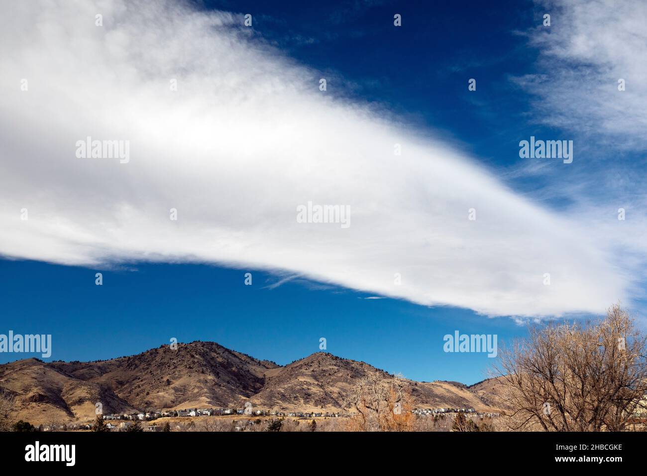 Clouds over Golden, Colorado, USA Stock Photo