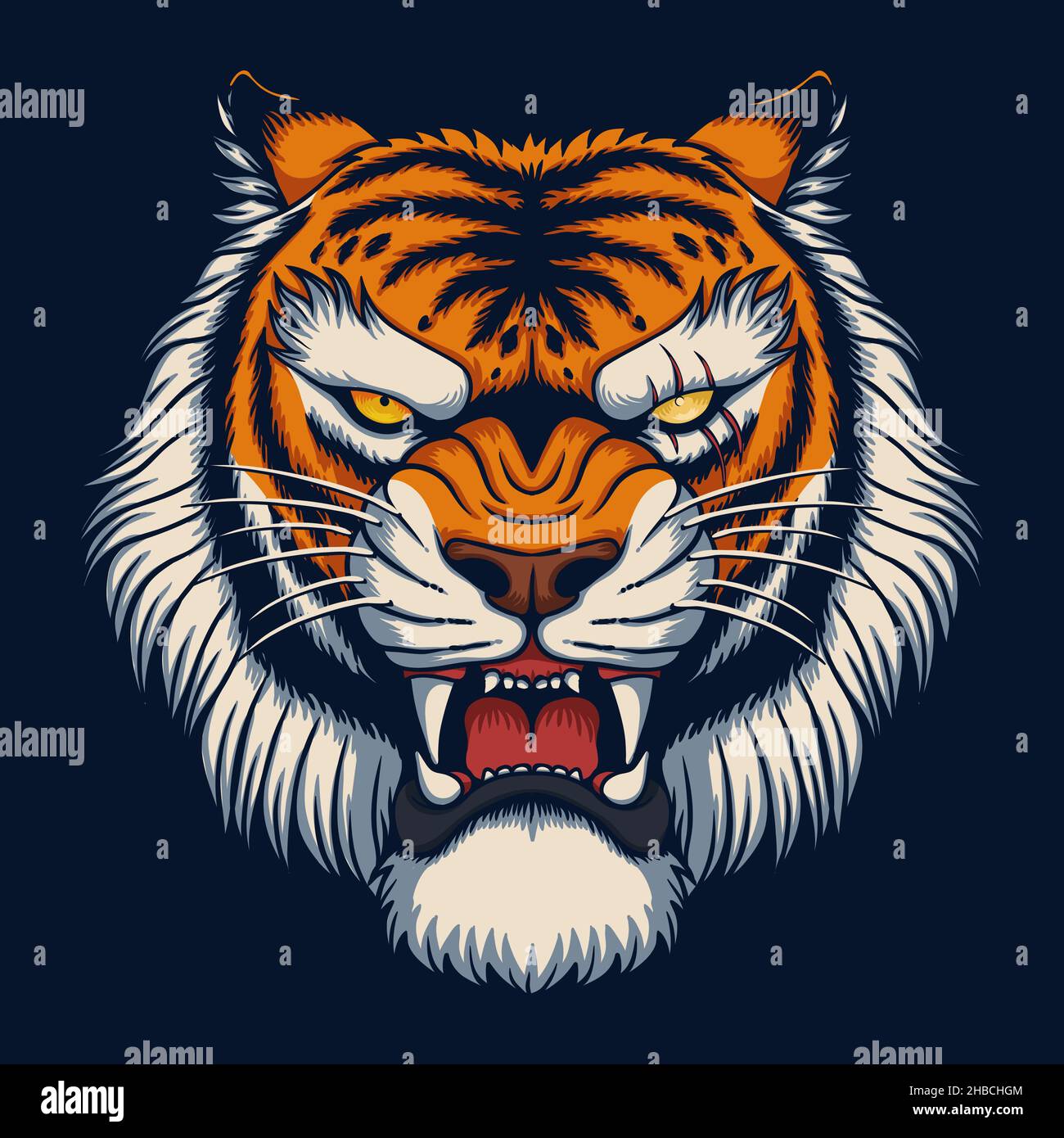 angry tiger face images