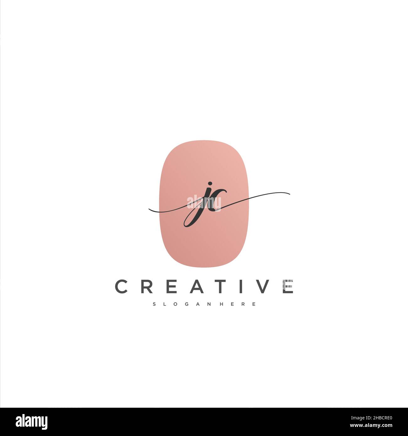 JC Initial handwriting minimalist geometric logo template vector art ...