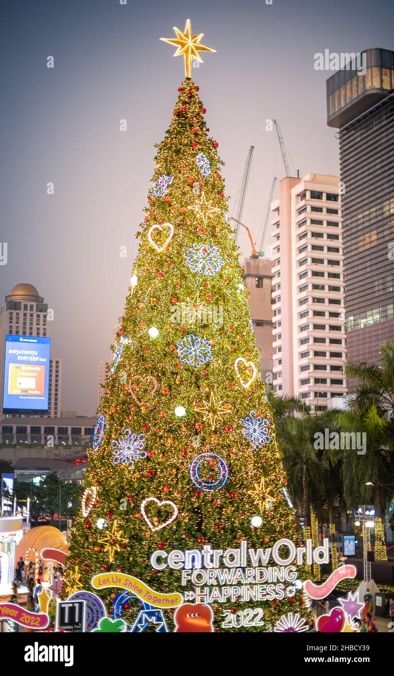 Christmas 2022 In Thailand Bangkok, Thailand - Dec 8, 2021 : The Biggest New Year Event In 2022, The  Ball Star And Lightly Decorated On The Big Christmas Tree For Celebrate 2022  Stock Photo - Alamy