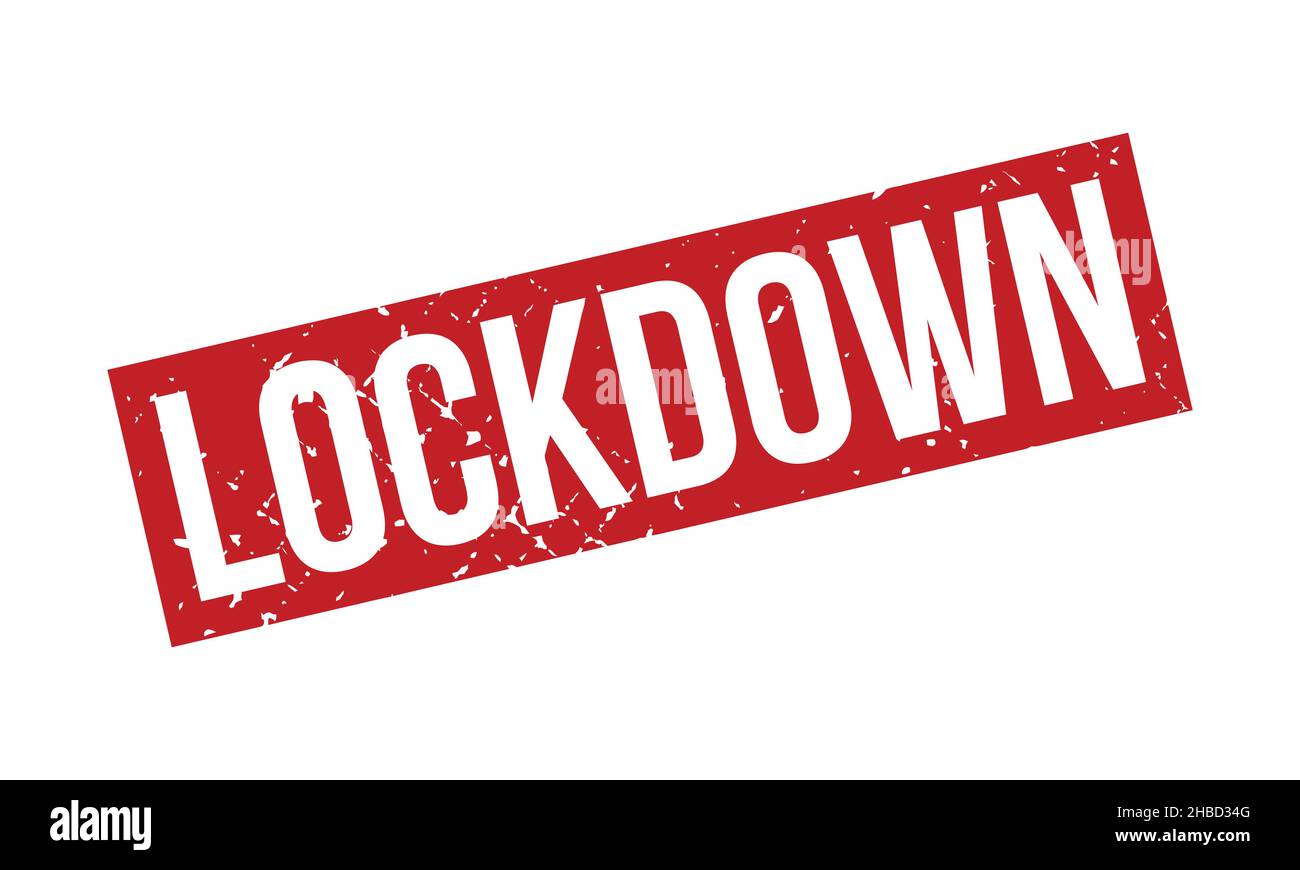 Lockdown Rubber Stamp. Red Lockdown Rubber Grunge Stamp Seal Vector Illustration - Vector Stock Vector