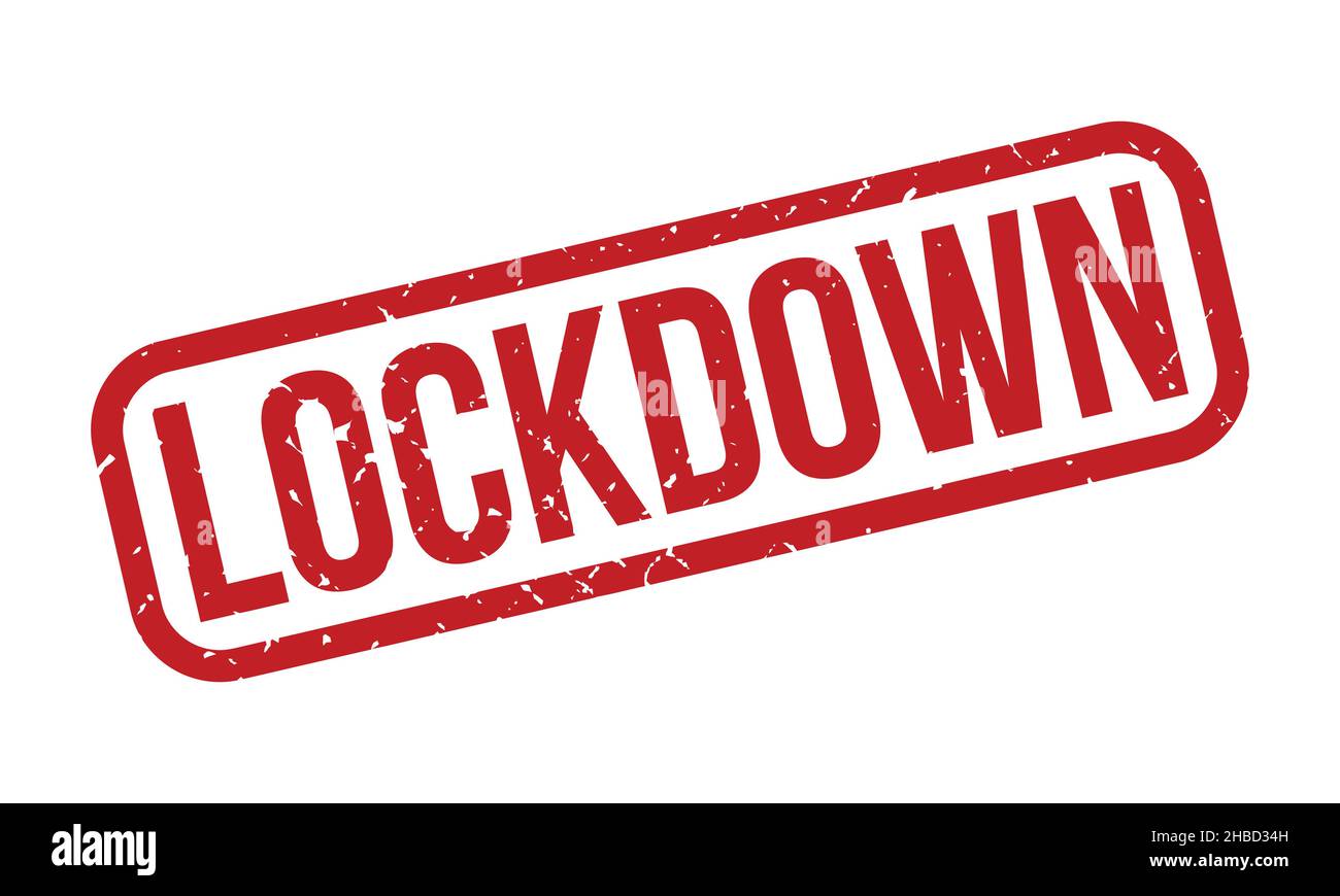 Lockdown Rubber Stamp. Red Lockdown Rubber Grunge Stamp Seal Vector Illustration - Vector Stock Vector
