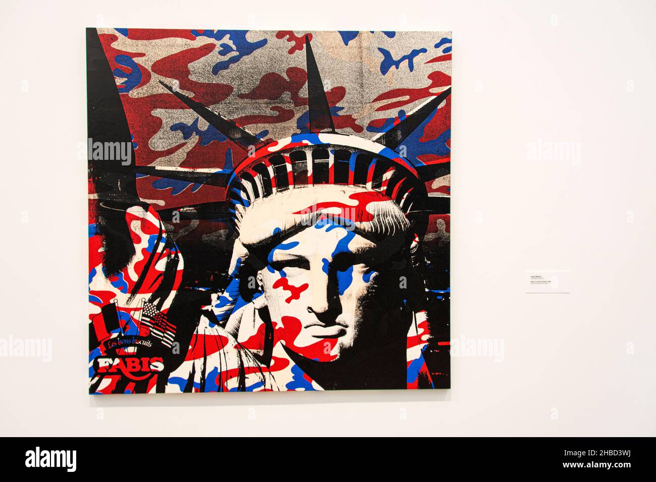 A painting by Andy Warhol titled the 'Statue of Liberty,' which is being shown at the Broad Museum, Los Angeles, California, USA. Stock Photo