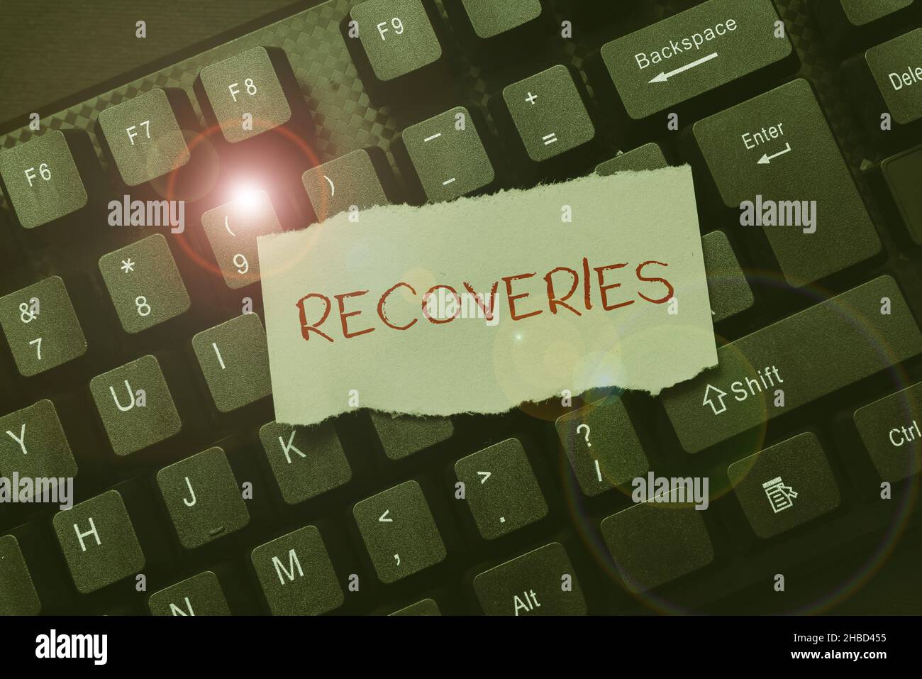 Recoverable Sign Hand writing sign Recoveries. Internet Concept process of regaining ...