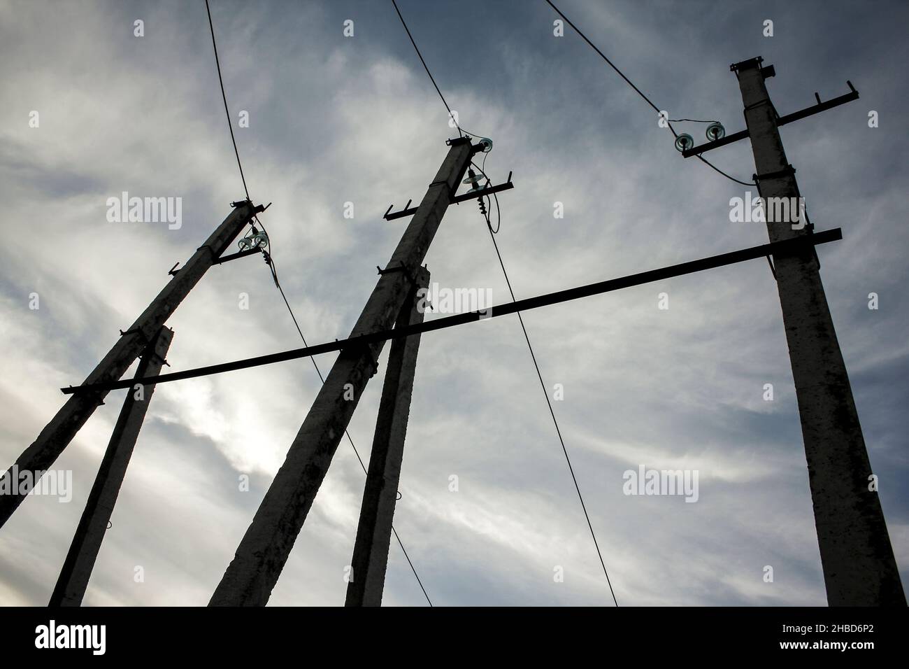 Electricity pylon during sunset hi-res stock photography and images - Alamy