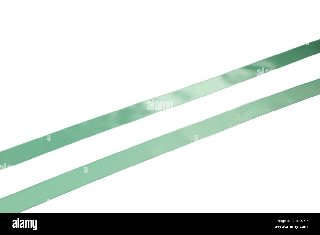 Light green ribbon isolated on white background Stock Photo Alamy