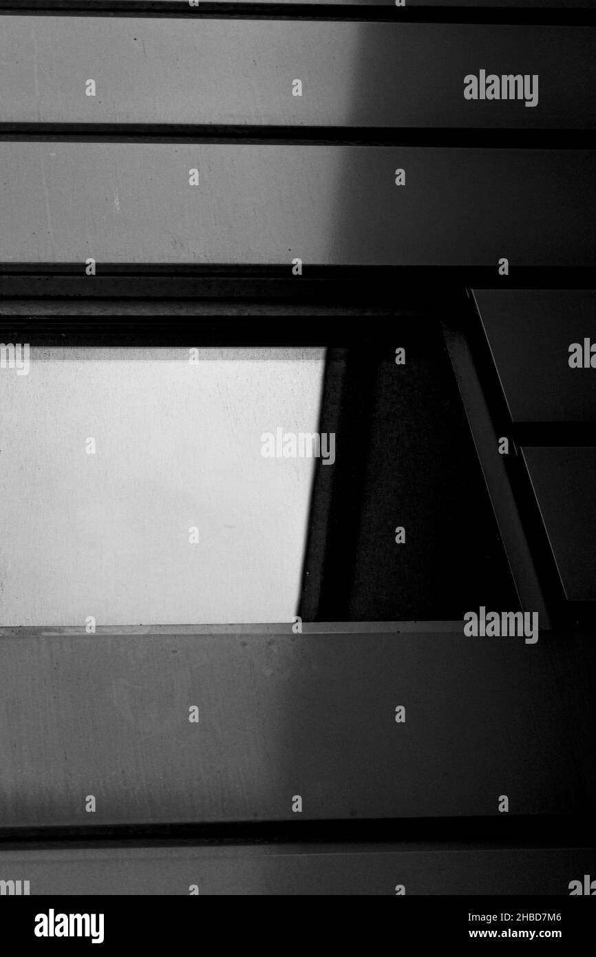 Glass reflecting the sky Black and White Stock Photos & Images - Alamy
