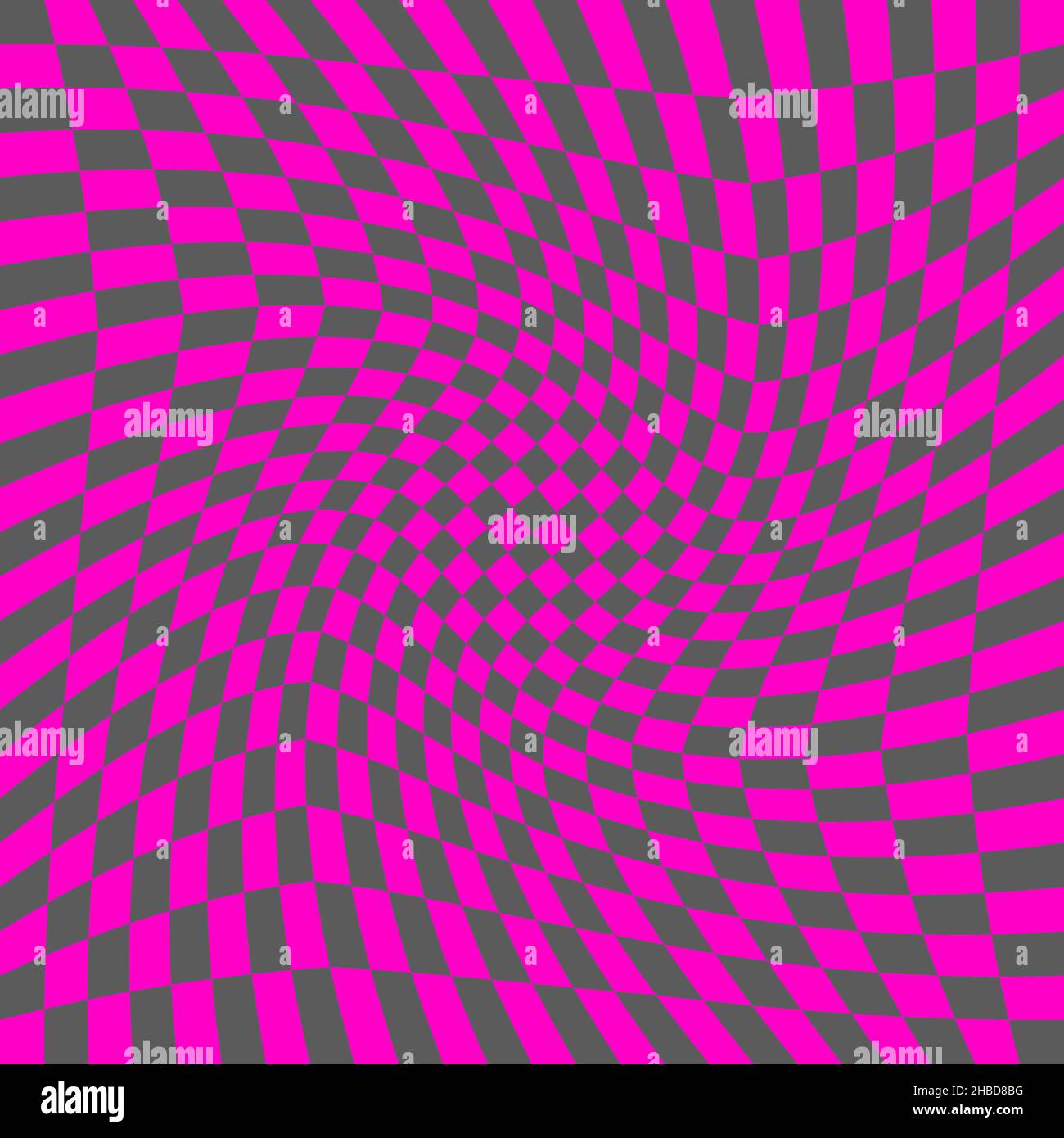 Distorted surface. Chess background with distortion. Optical illusion ...