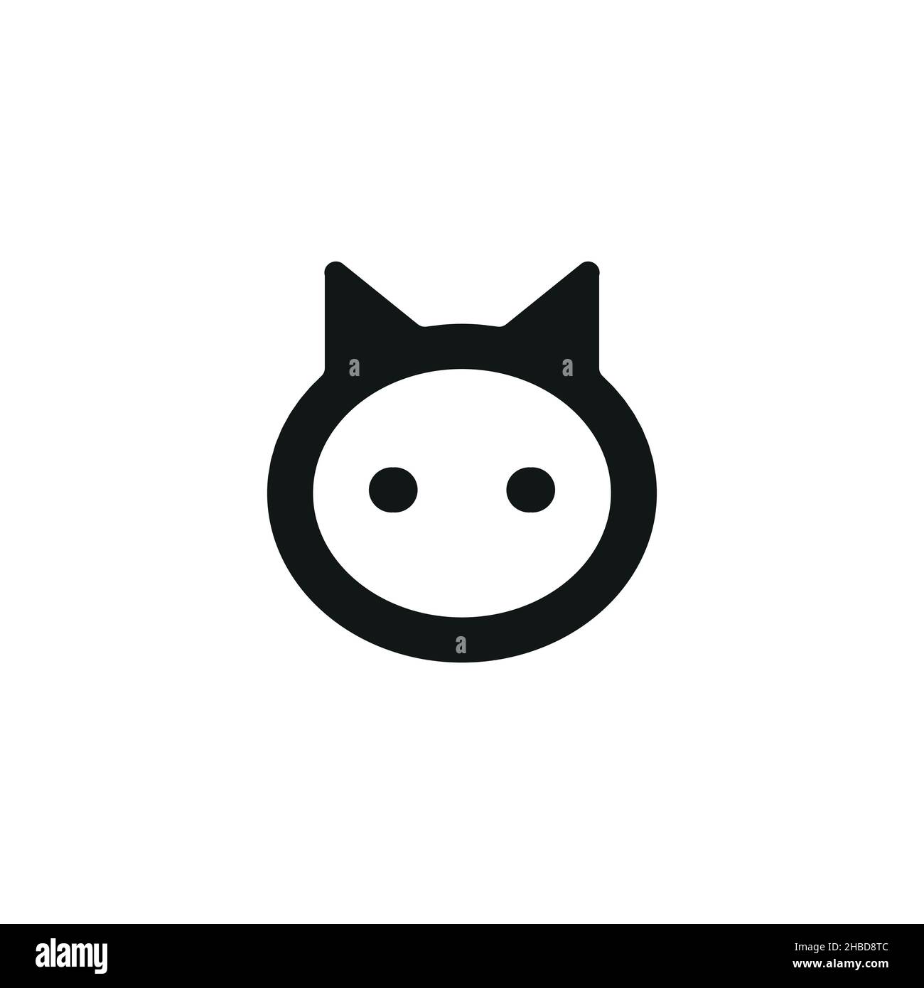 Cat icon. Simple style animal welfare association poster background symbol.  Cat logo design element. Cat t-shirt printing. Vector for sticker Stock  Vector Image & Art - Alamy