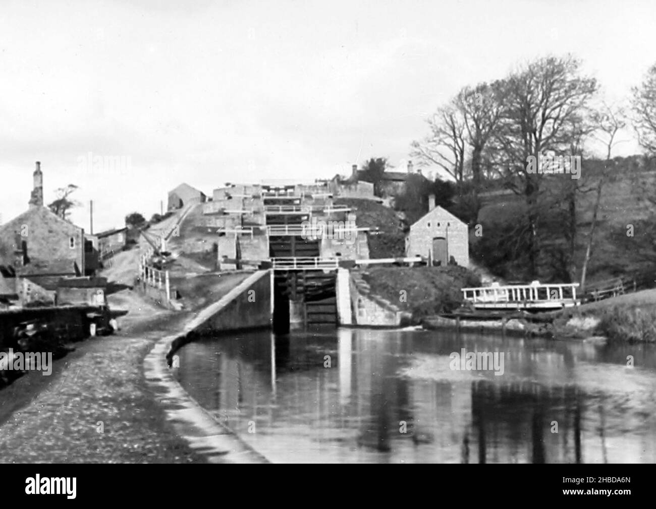 The five rise locks Black and White Stock Photos & Images - Alamy