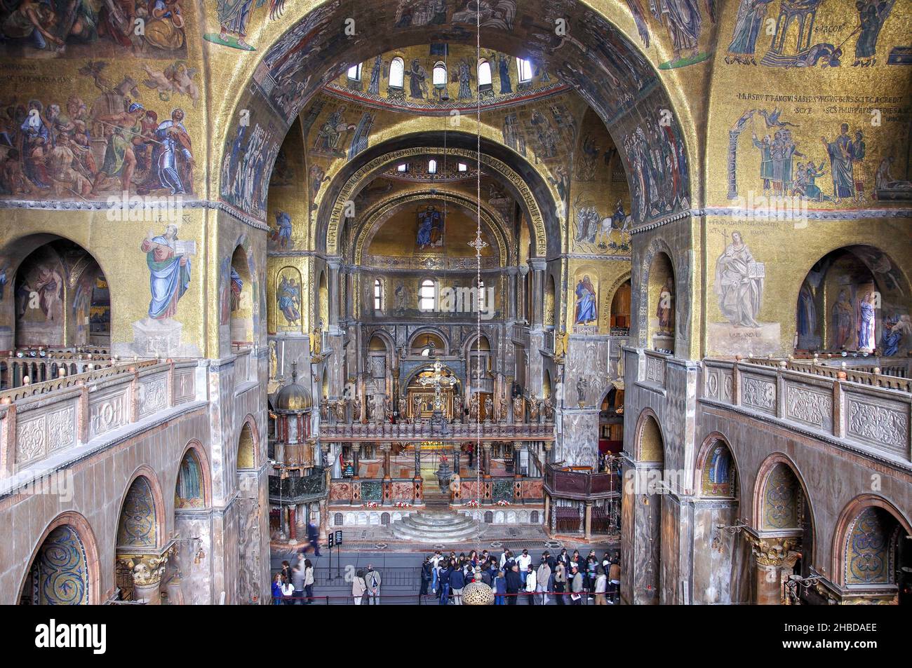 Ceiling mosaics, St Mark's Basilica, St Mark's Square, Venice (Venezia), Veneto Region, Italy Stock Photo