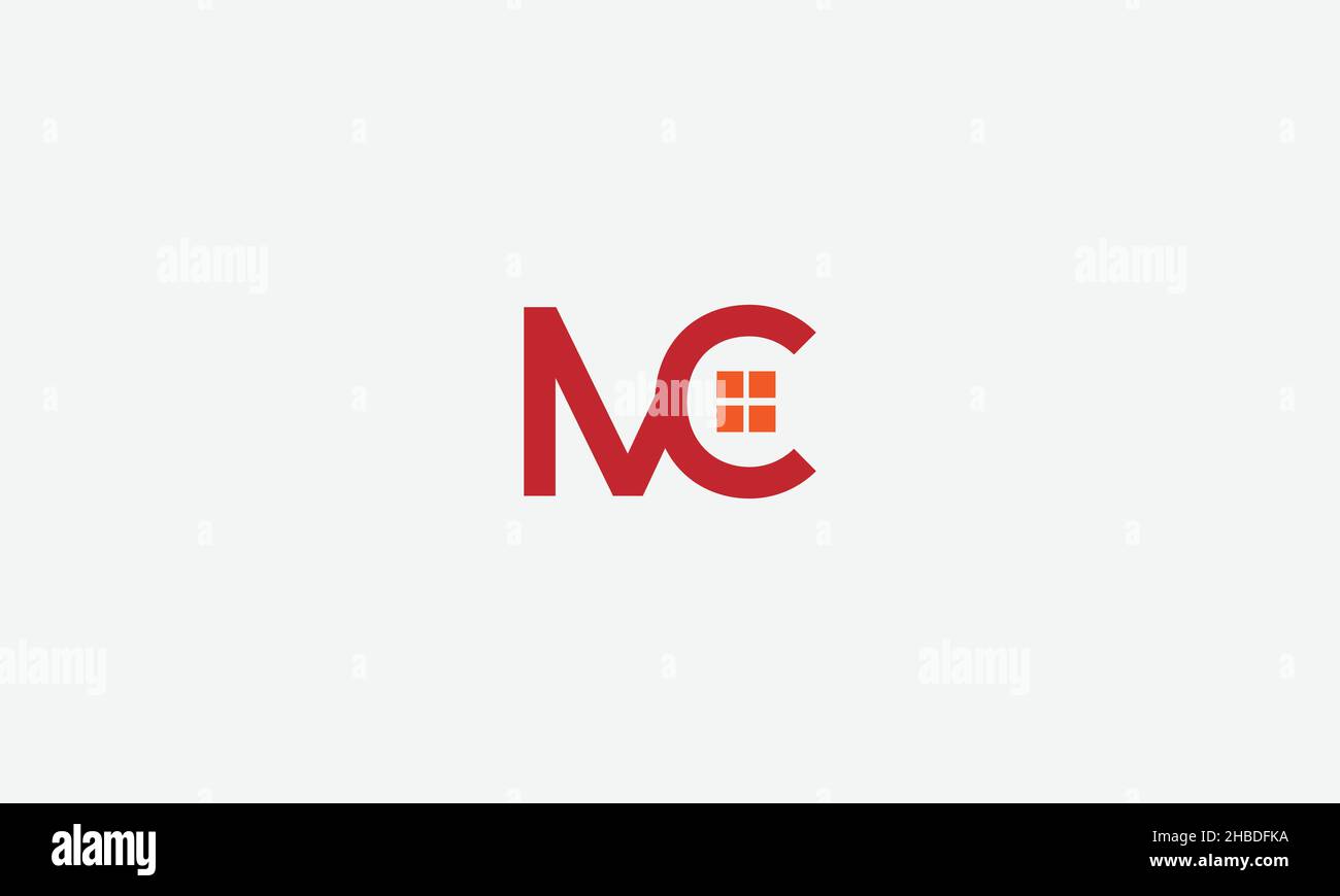 Initial letter MC uppercase modern logo design template elements. Vector Stock Vector