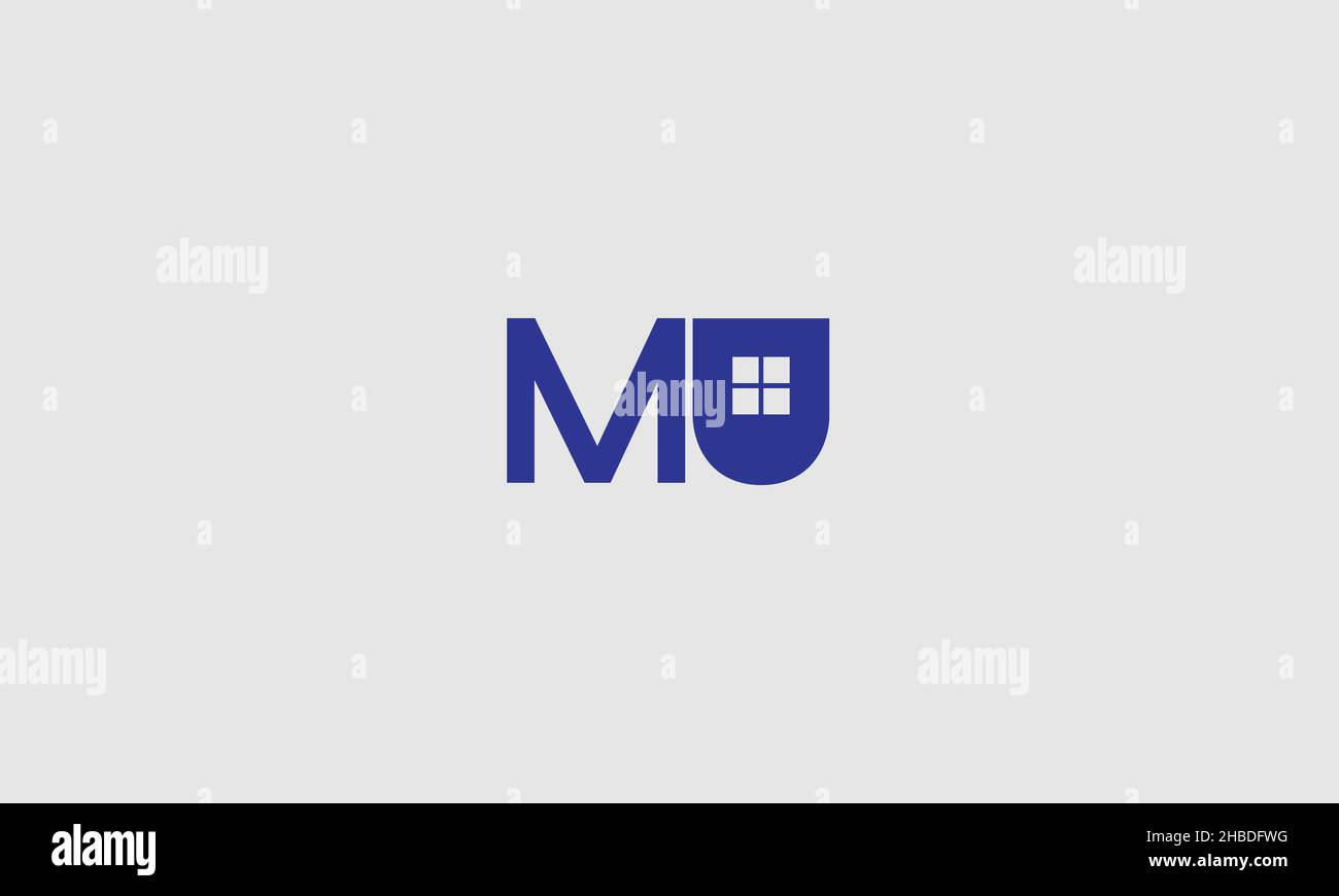 Mu letter design hi-res stock photography and images - Alamy