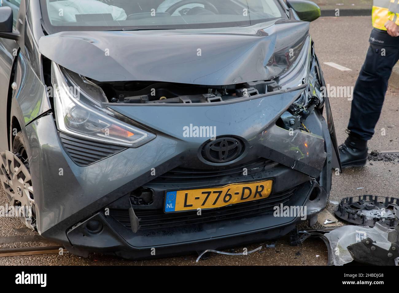 Damaged Car Bumper Of A Car Accident At Amsterdam The Netherlands 712